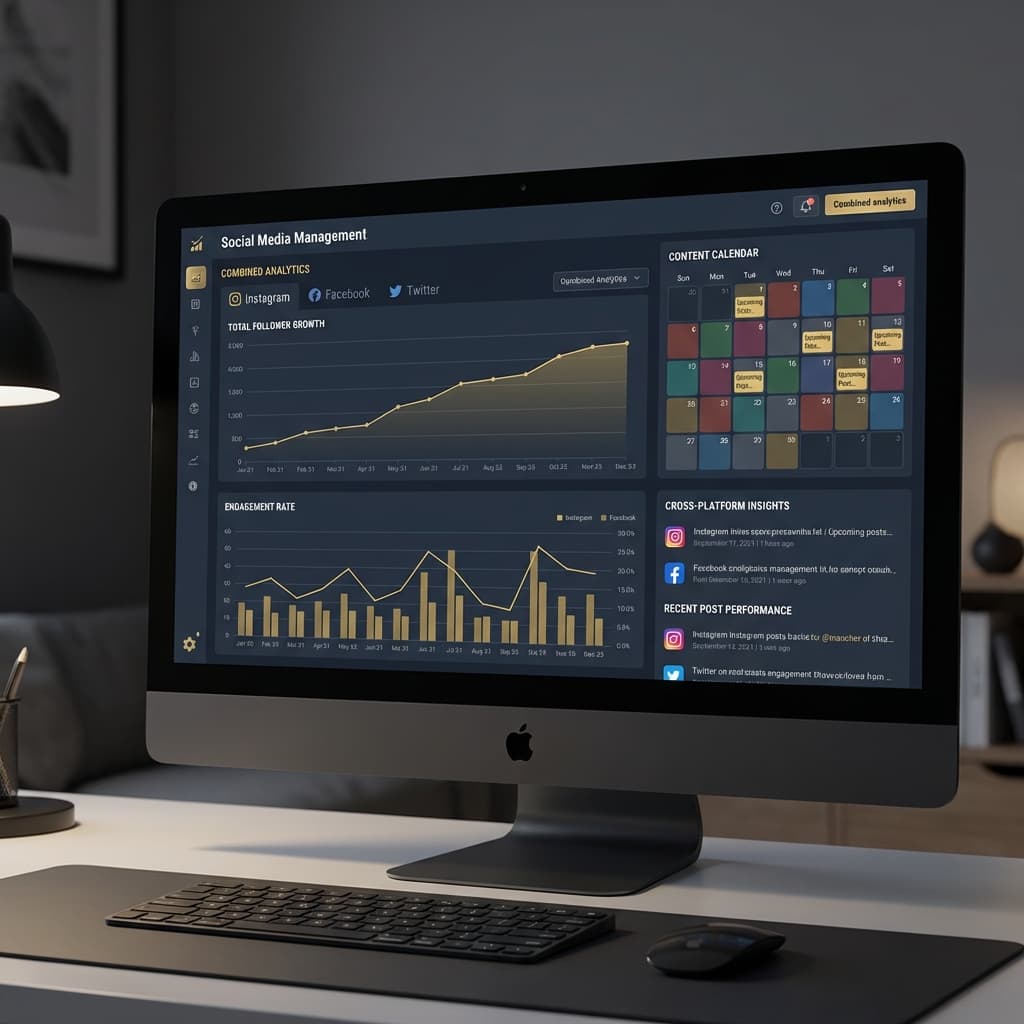 Social Media Management analytics dashboard